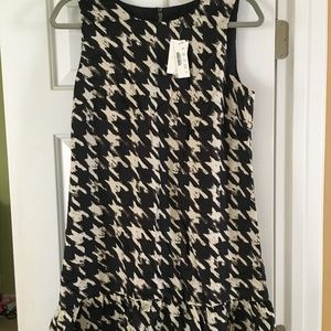 J. Crew silk shift dress with ruffle hem